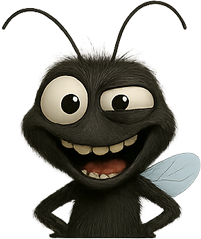 Pat the Fly — Run Fly mascot