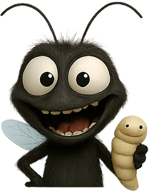 Pat the Fly — Run Fly mascot