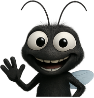 Pat the Fly — Run Fly mascot
