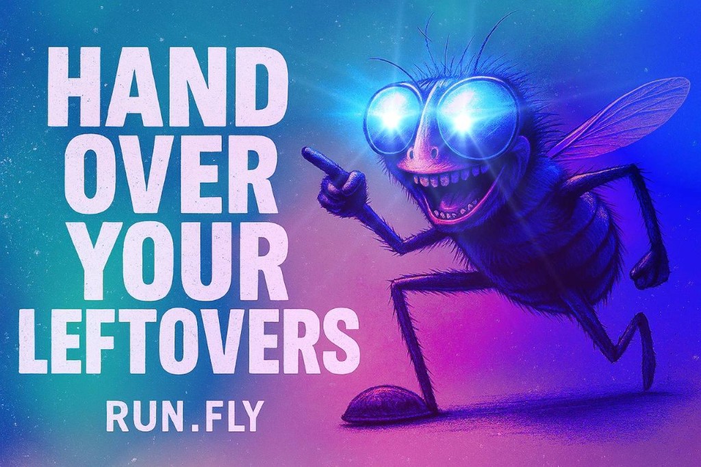Pat the Fly — Run Fly mascot