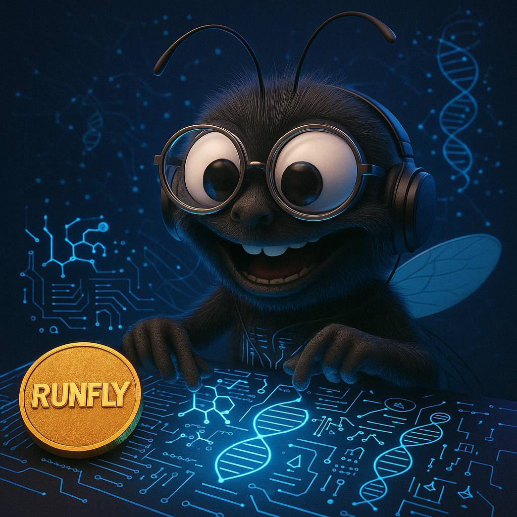Pat the Fly — Run Fly mascot