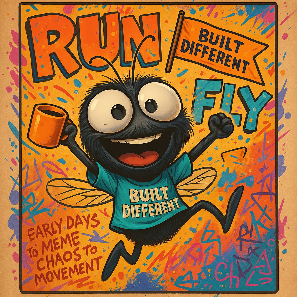 Pat the Fly — Run Fly mascot